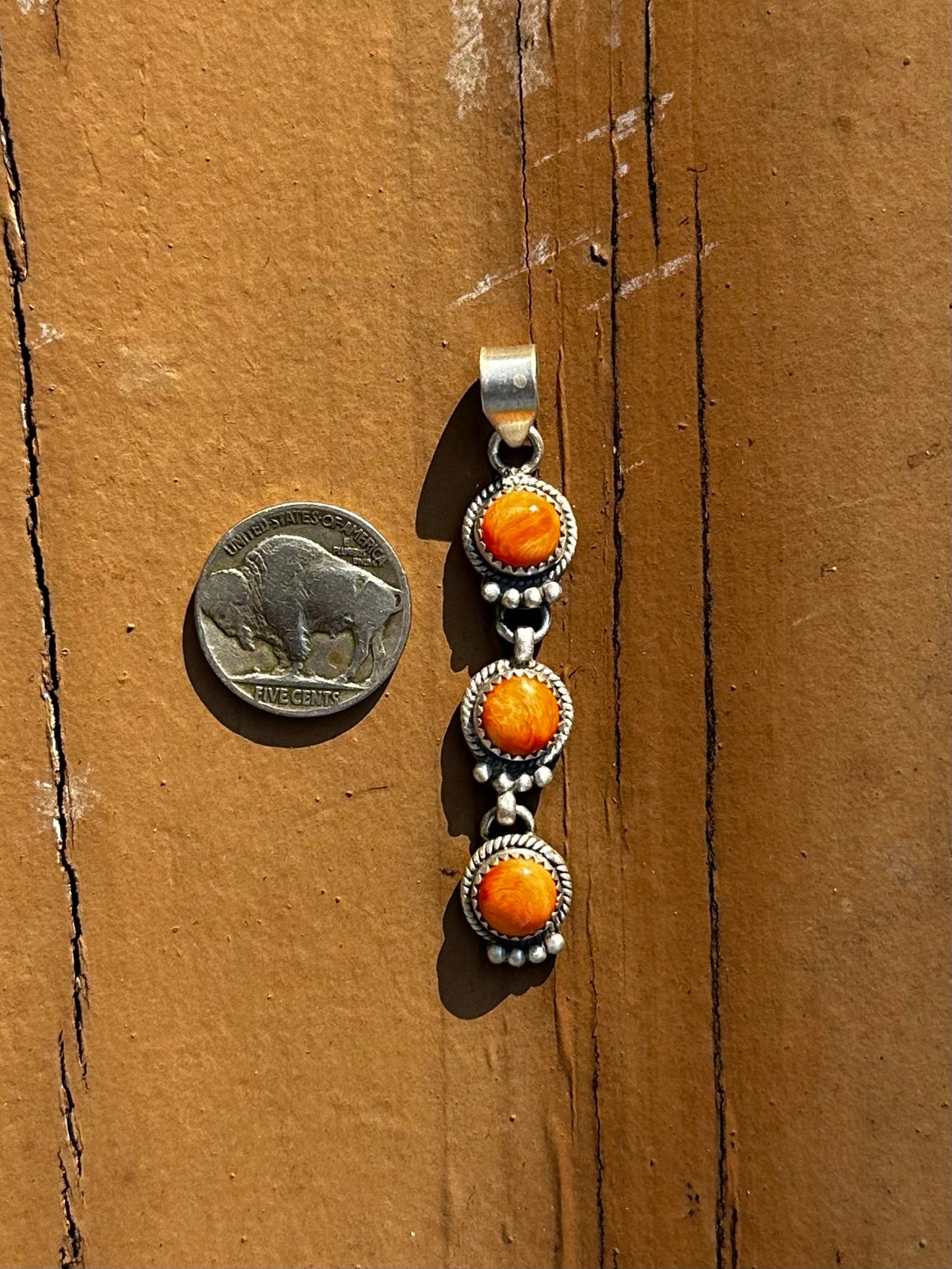 Orange spiny pendant