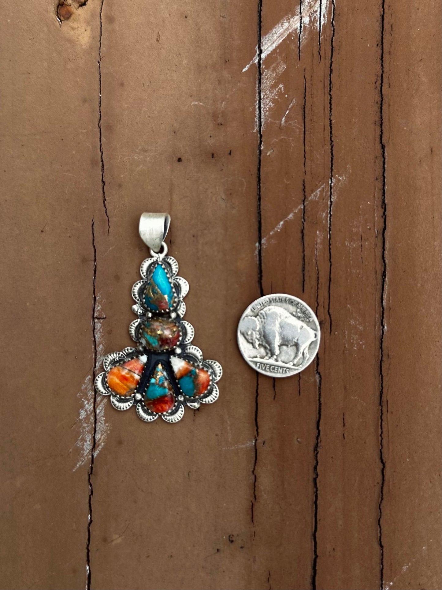 Orange spiny Mojave pendant