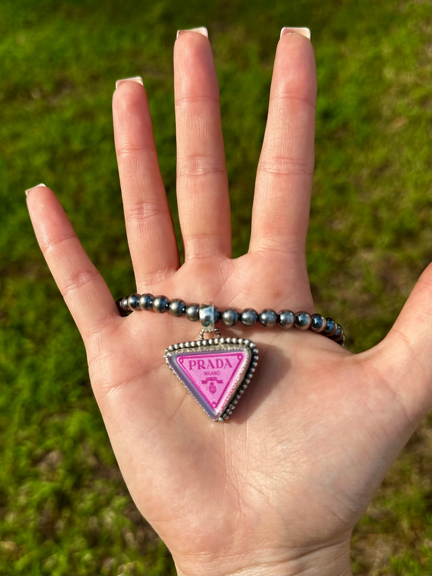 Pink designer pendant