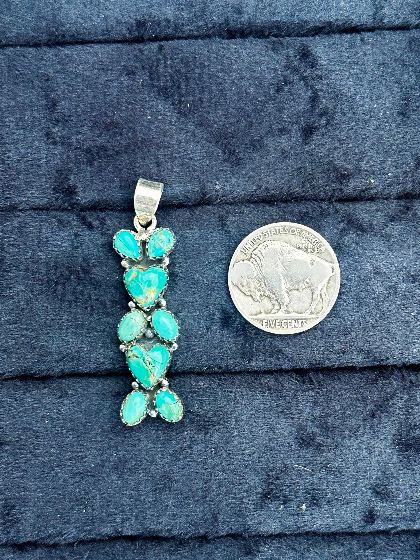 Kingman Heart cluster pendant
