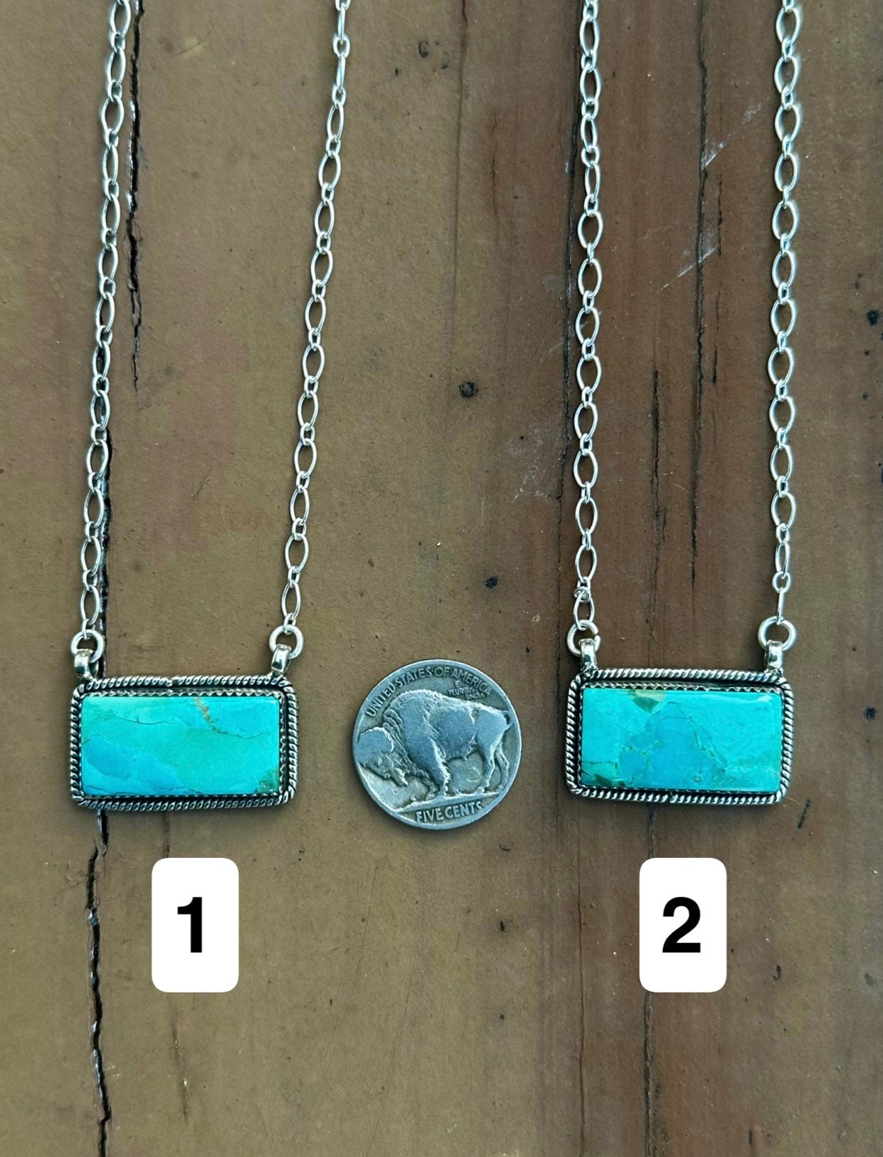 Kingman bar necklace