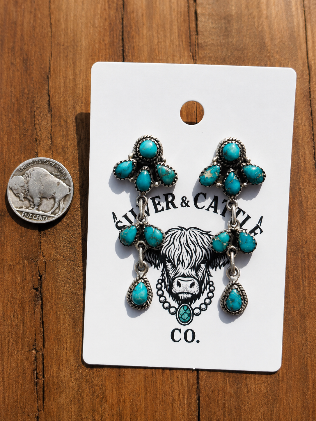 White water dangle earrings