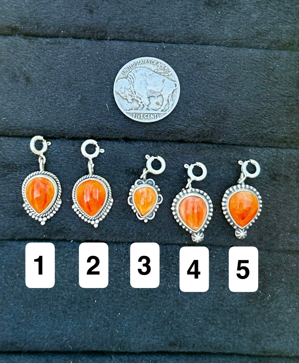 Orange Spiny charm