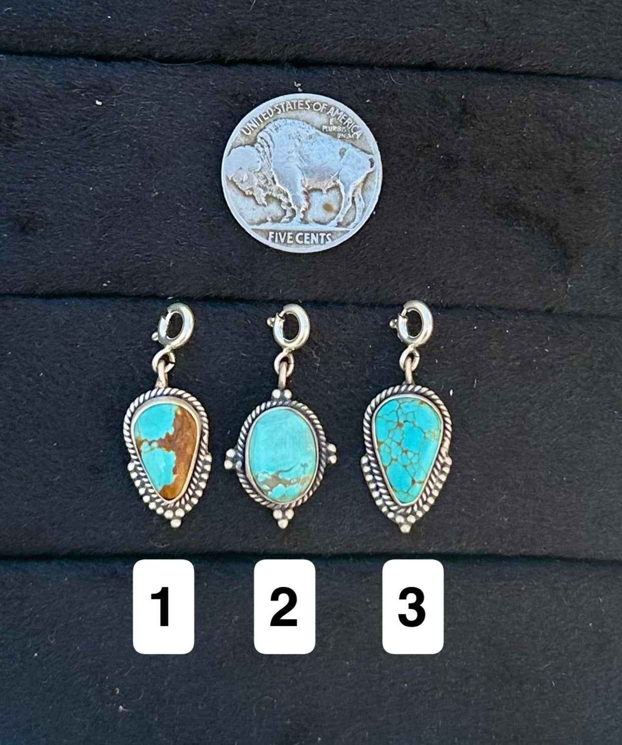 #8 turquoise charm
