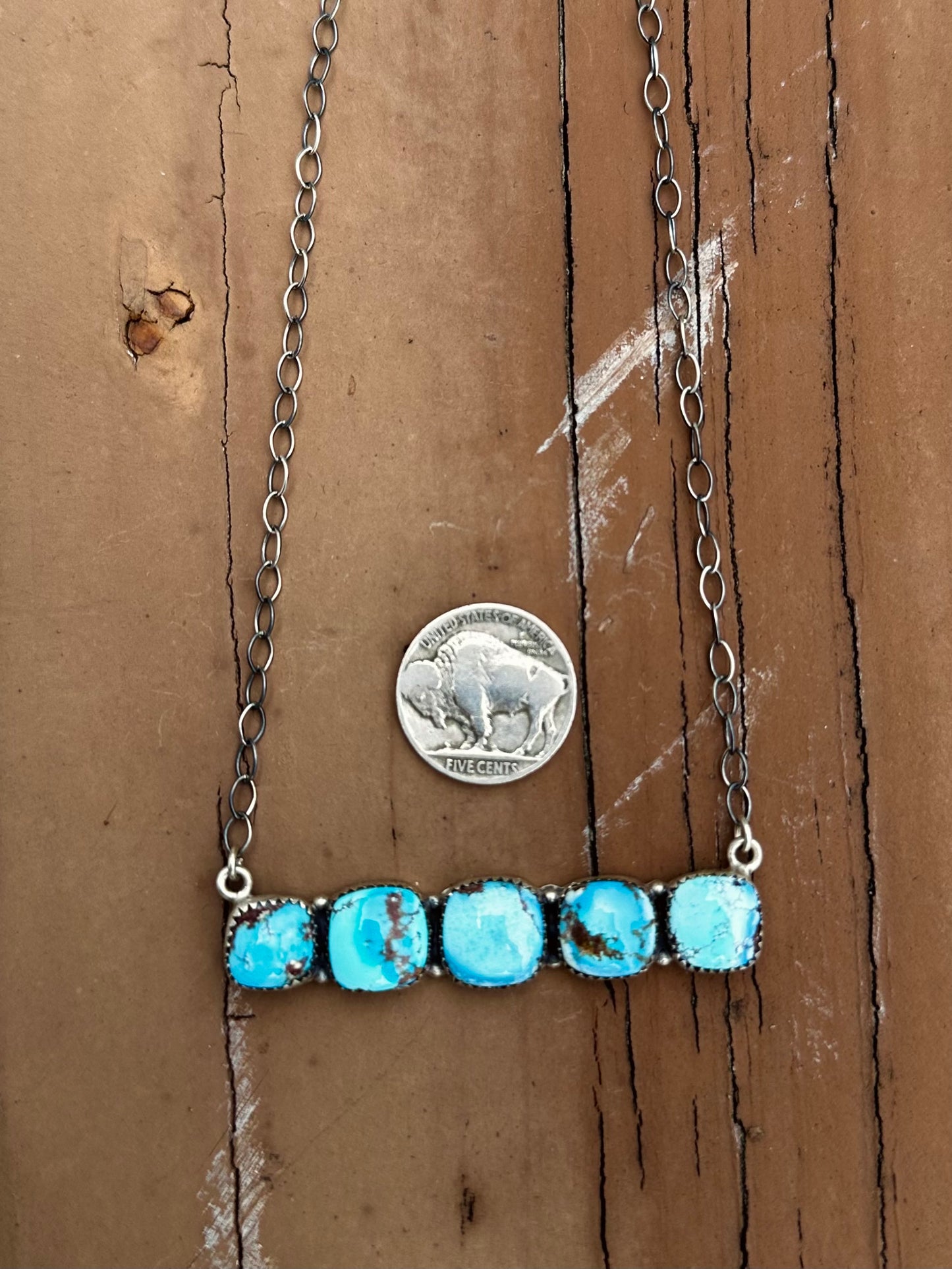 Golden hills 5 stone necklace