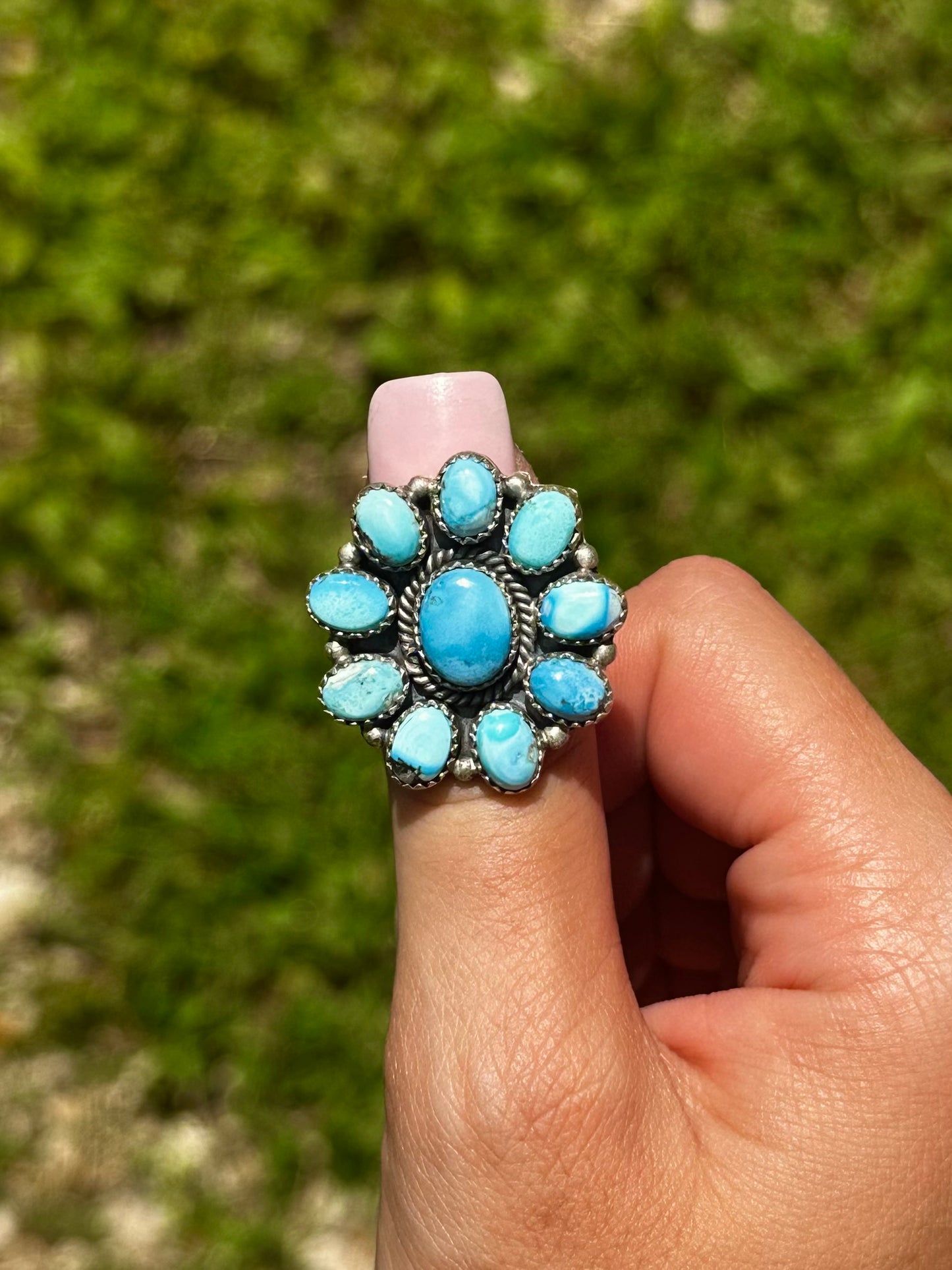 Adjustable Golden Hills cluster ring
