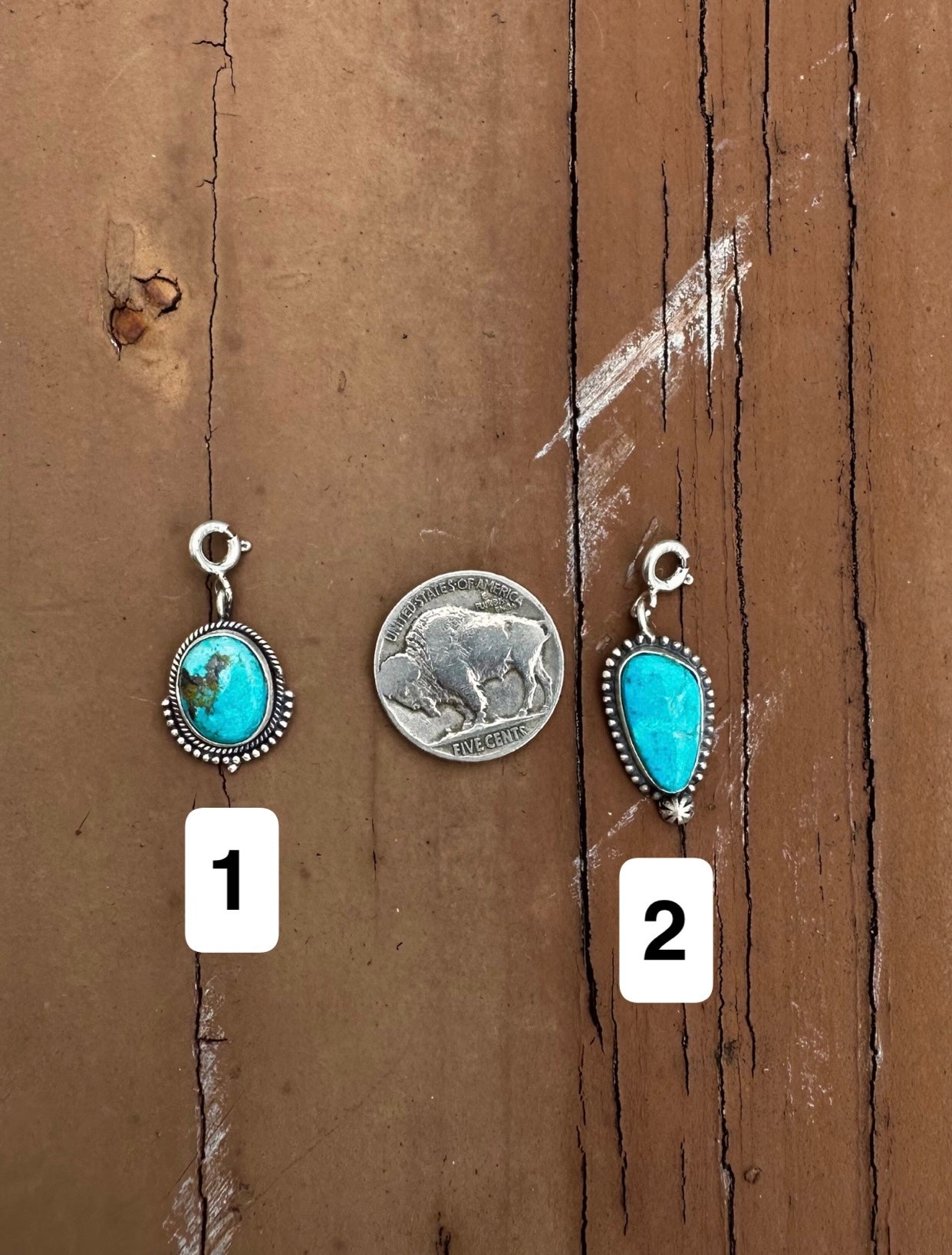 Tonopah turquoise charm