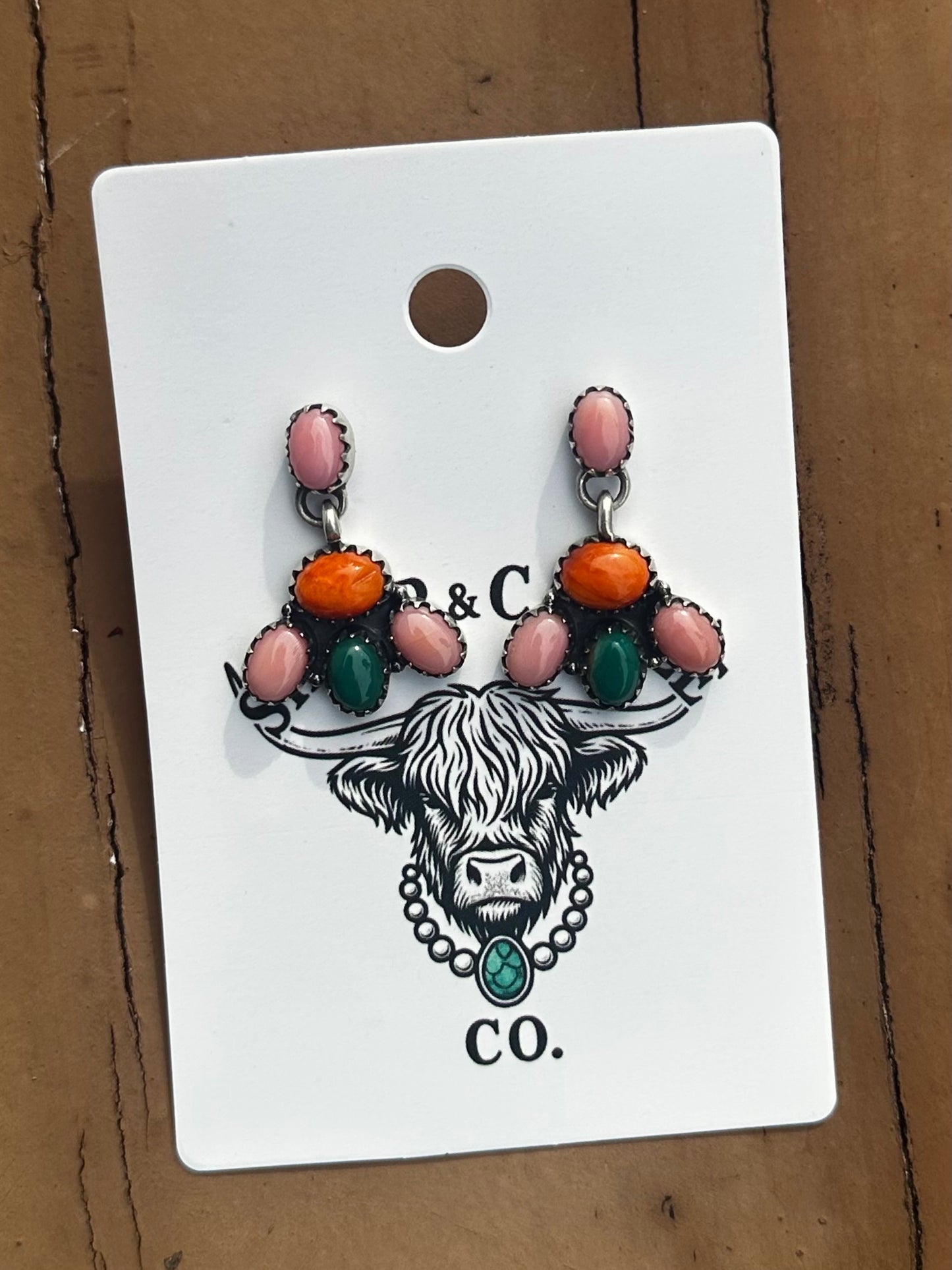 Multi stone earrings