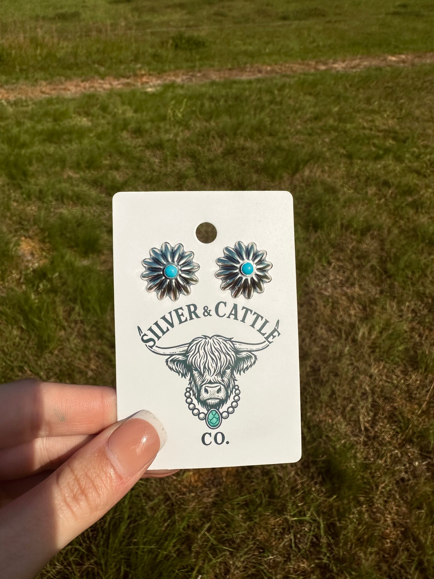 Kingman Concho stud earrings