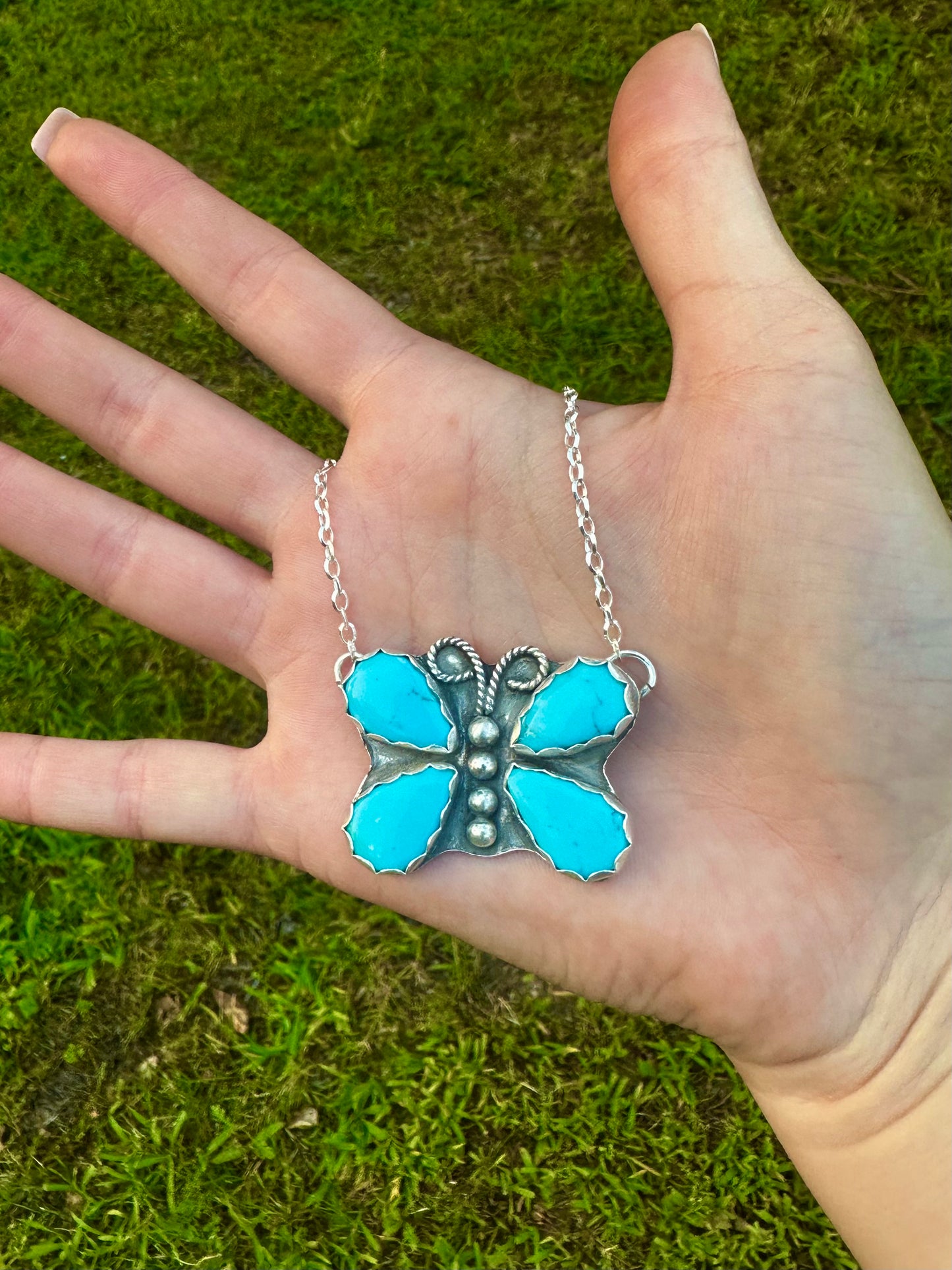 Kingman butterfly necklace