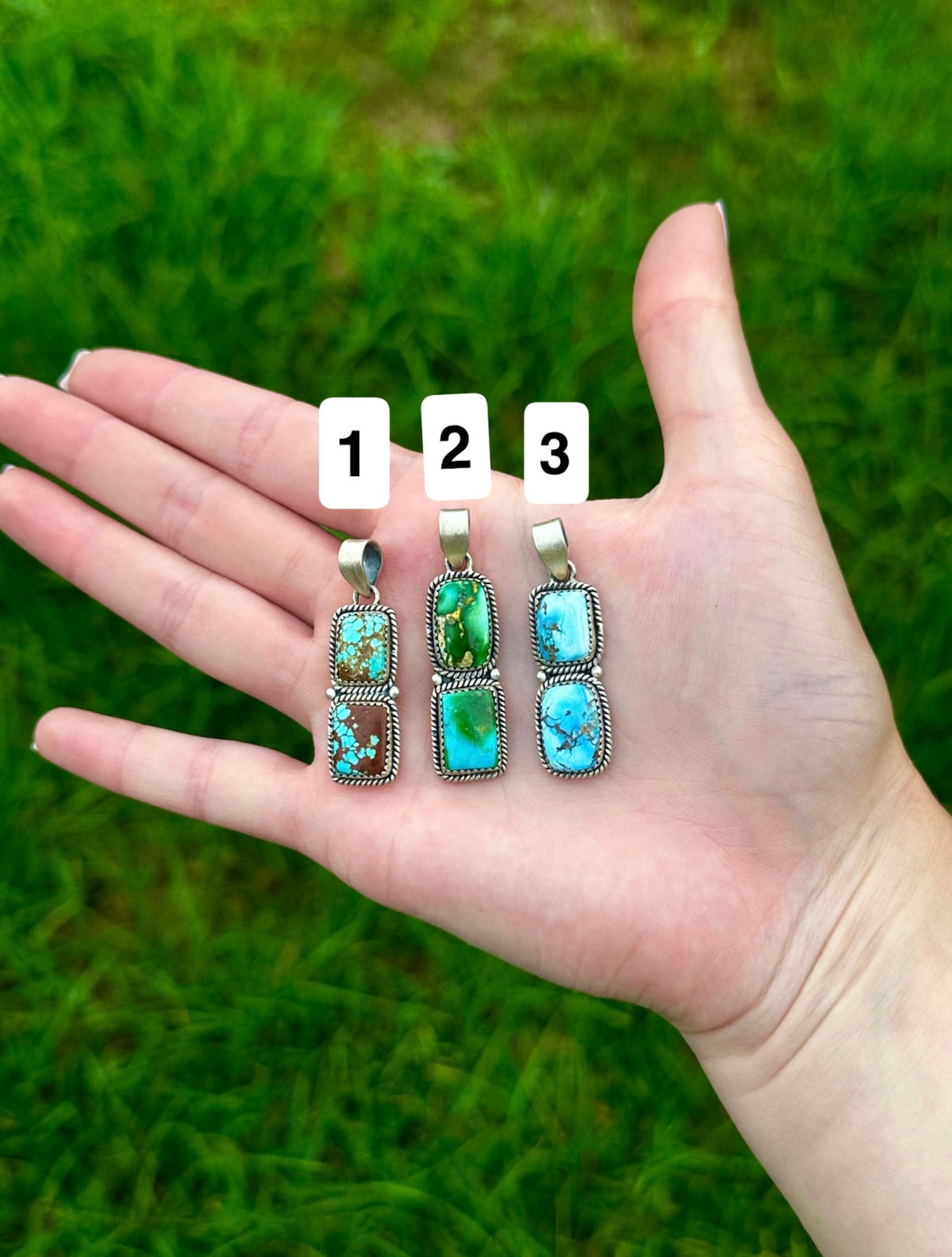 2 stone pendant