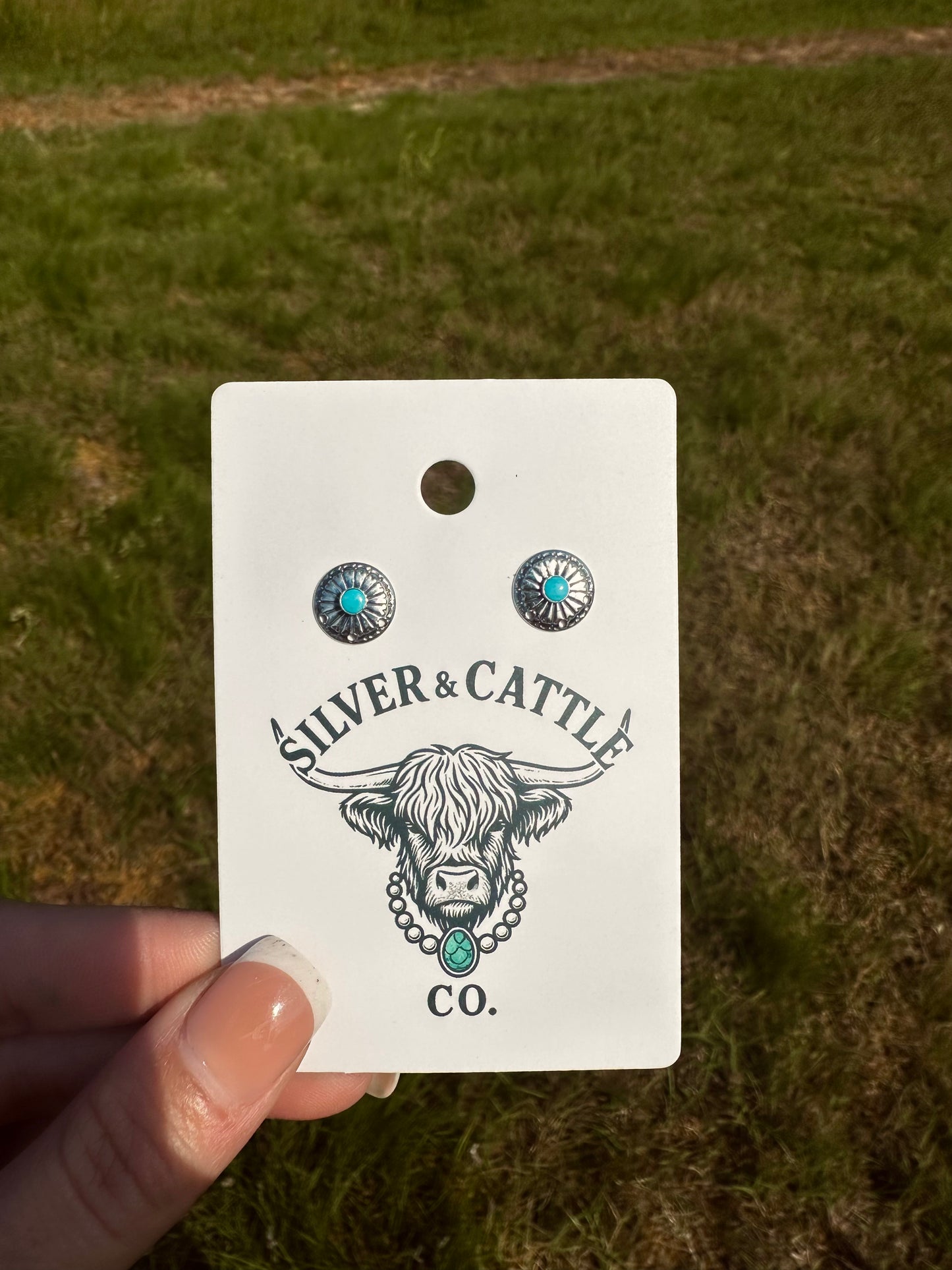 Kingman Concho Stud mimi Earrings
