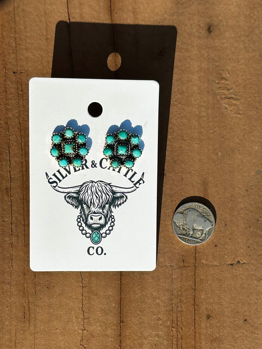 Kingman cluster earrings