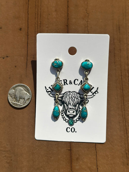 White water dangle earrings