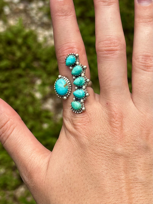 Adjustable Kingman floater ring | size 6+