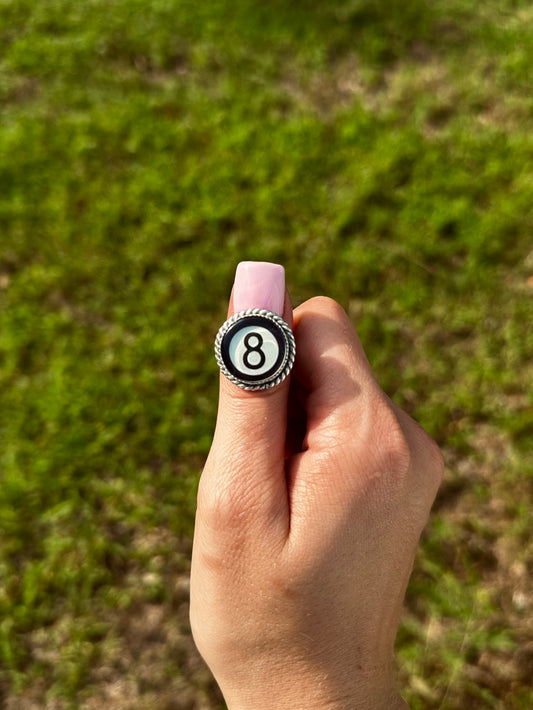 Adjustable 8 ball ring