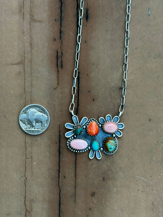 Multi stone necklace