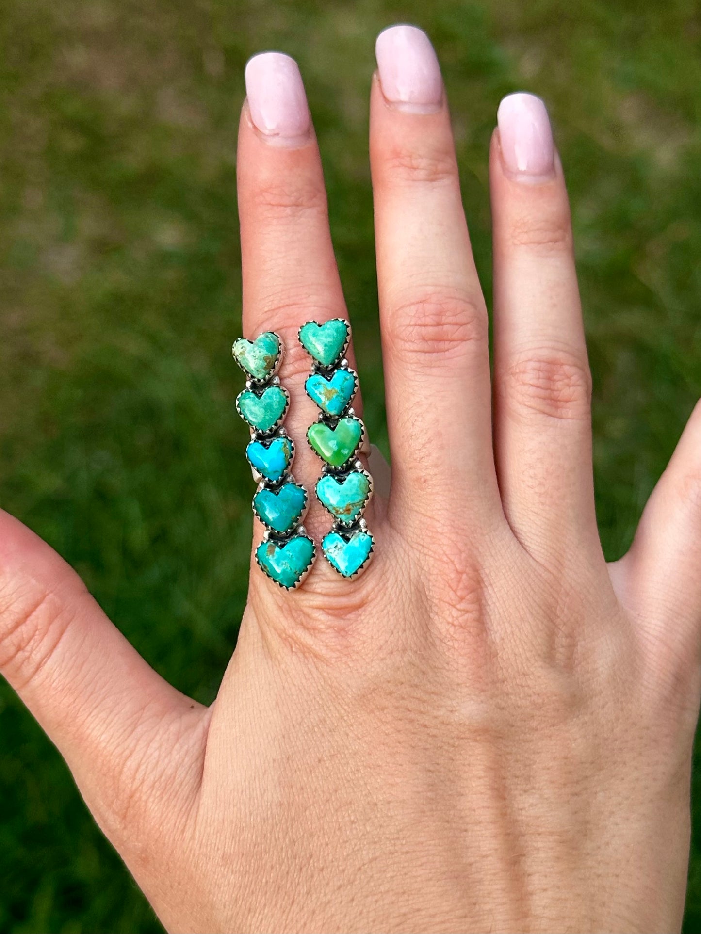 Adjustable Hachita heart floater ring
