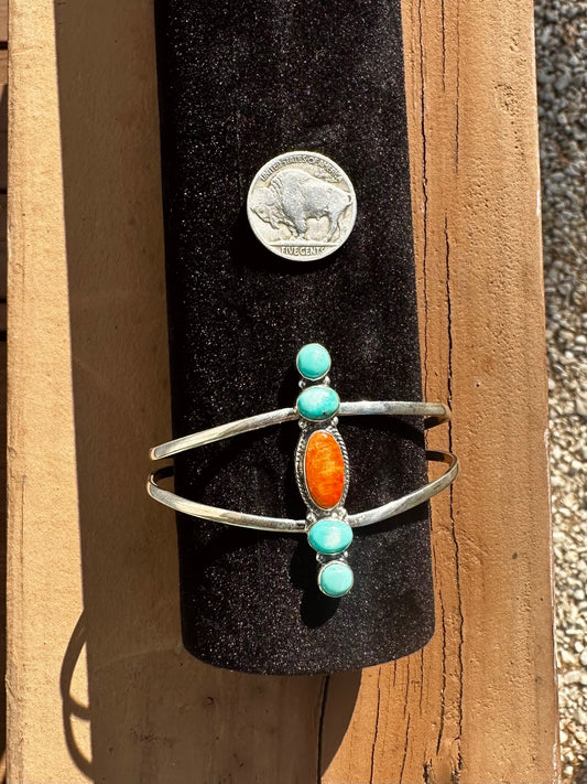 Kingman & orange spiny cuff
