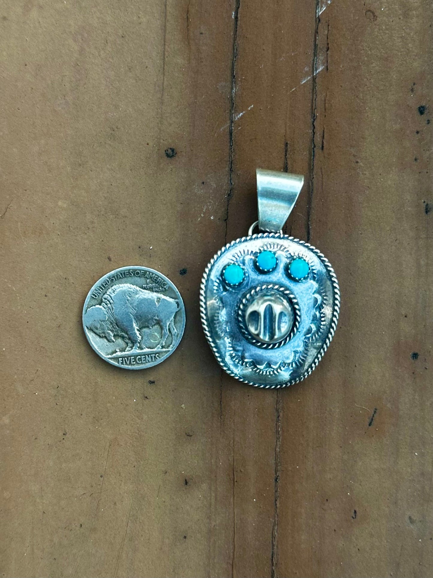 Hat pendant by Navajo artist Bobby Platero