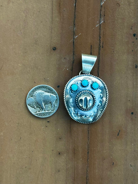 Hat pendant by Navajo artist Bobby Platero