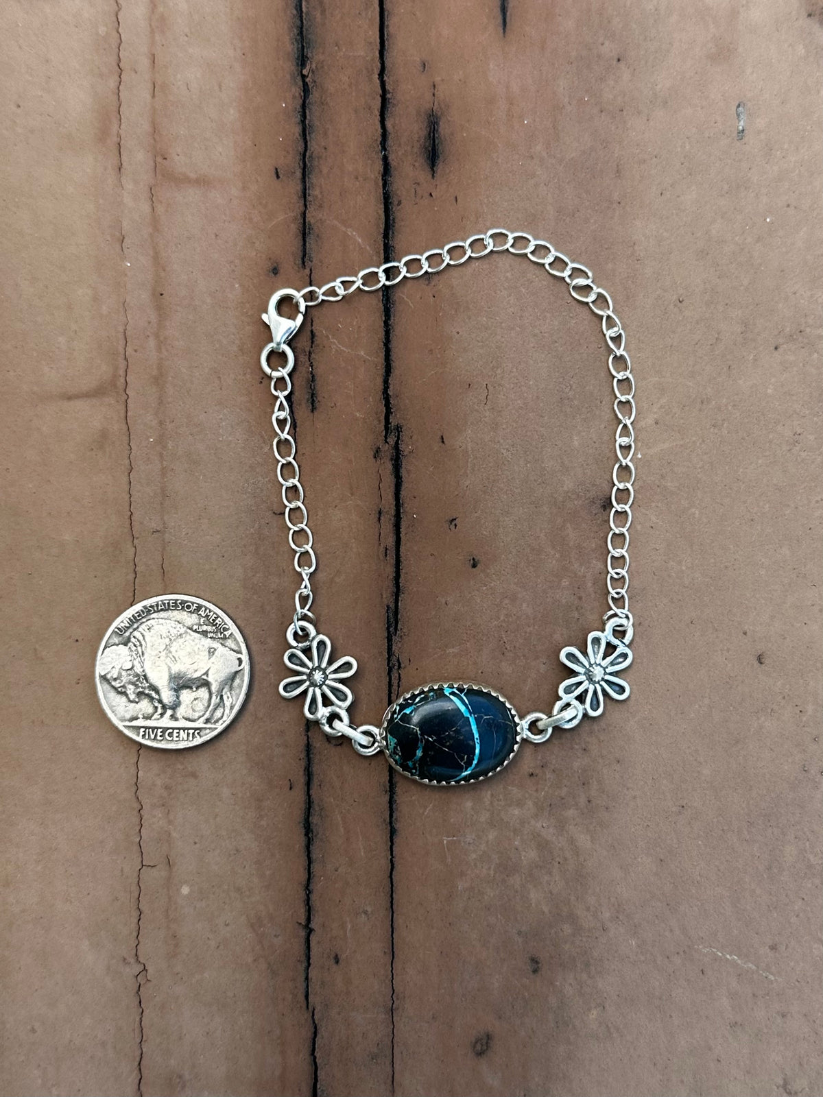 Black Jack flower bracelet