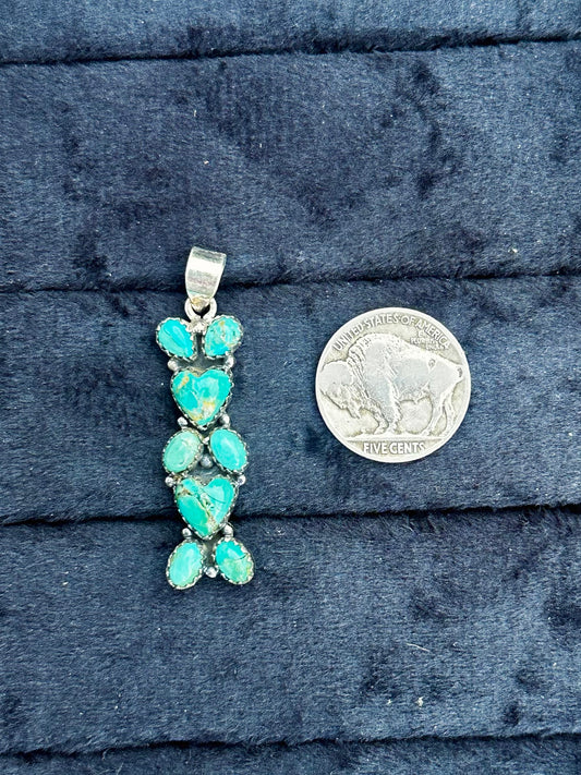 Kingman Heart cluster pendant
