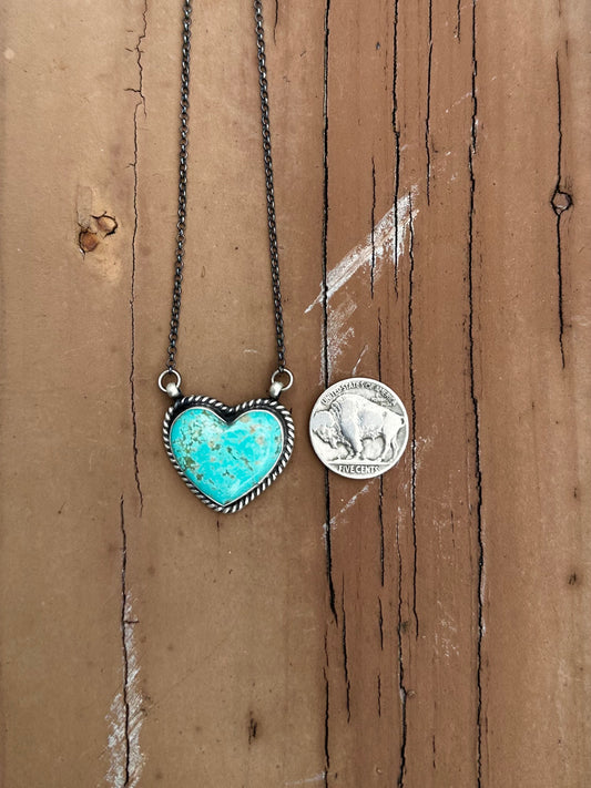 Heart necklace by Navajo Artist Larson Chee