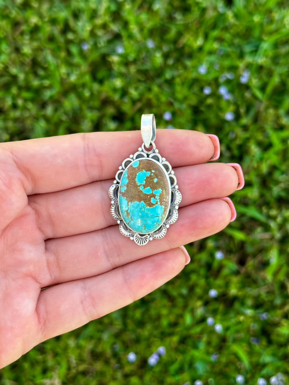 #8 turquoise pendant