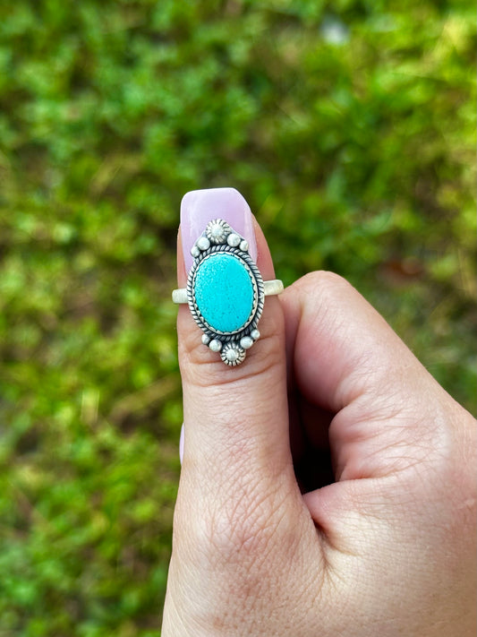 Adjustable turquoise ring