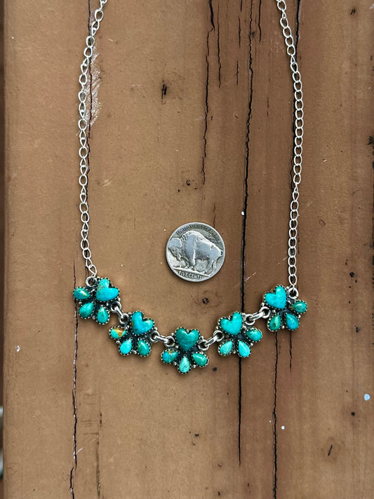 Turquoise Heart choker necklace