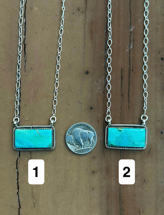 Kingman bar necklace