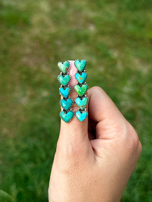 Adjustable Hachita heart floater ring