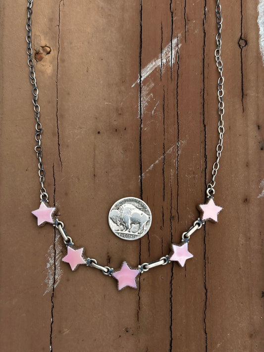 Pink conch star choker/necklace