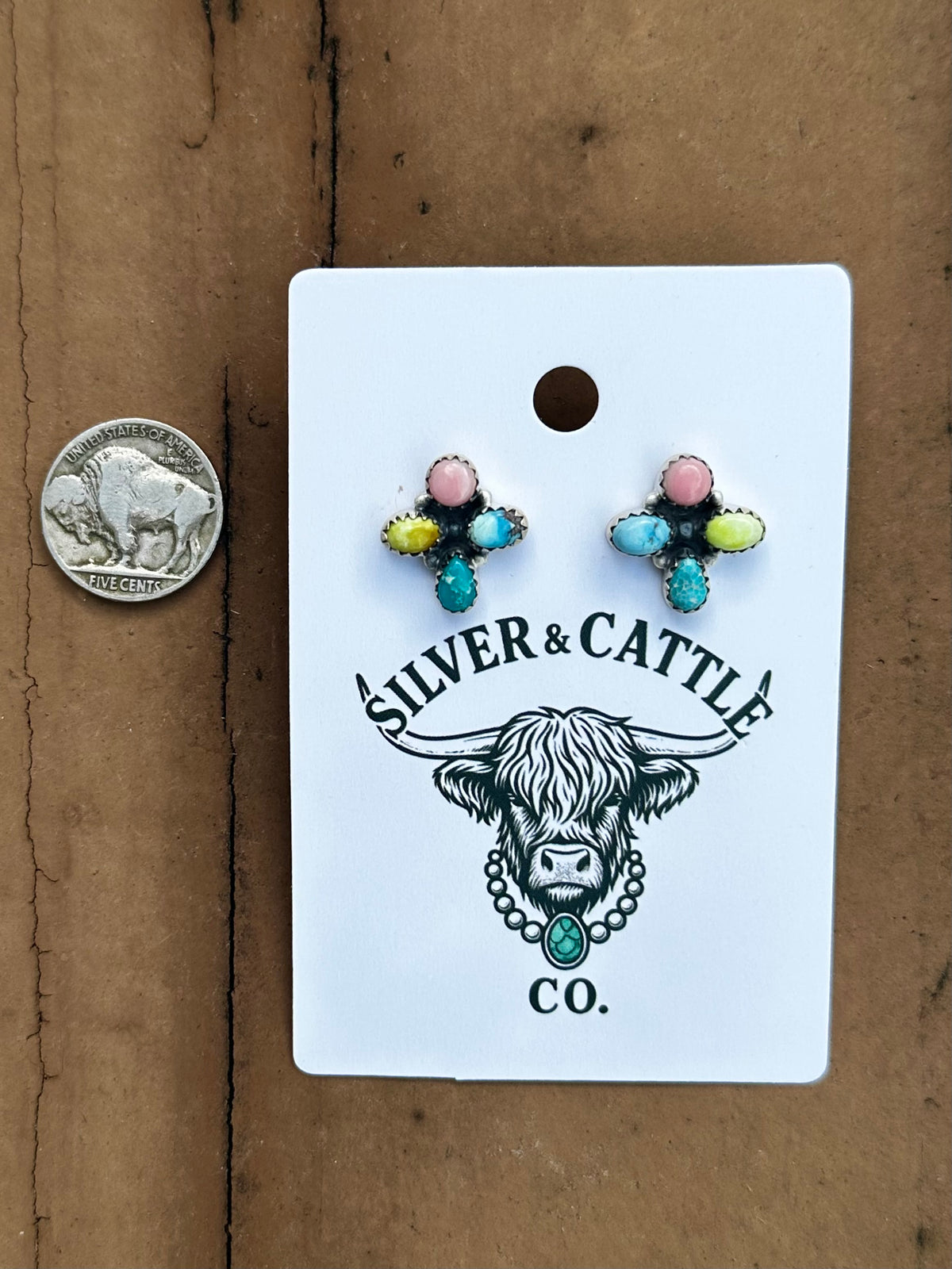 Multi stone earrings