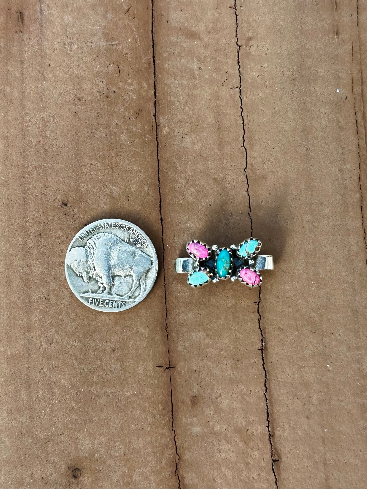 Cotton candy butterfly watch charm