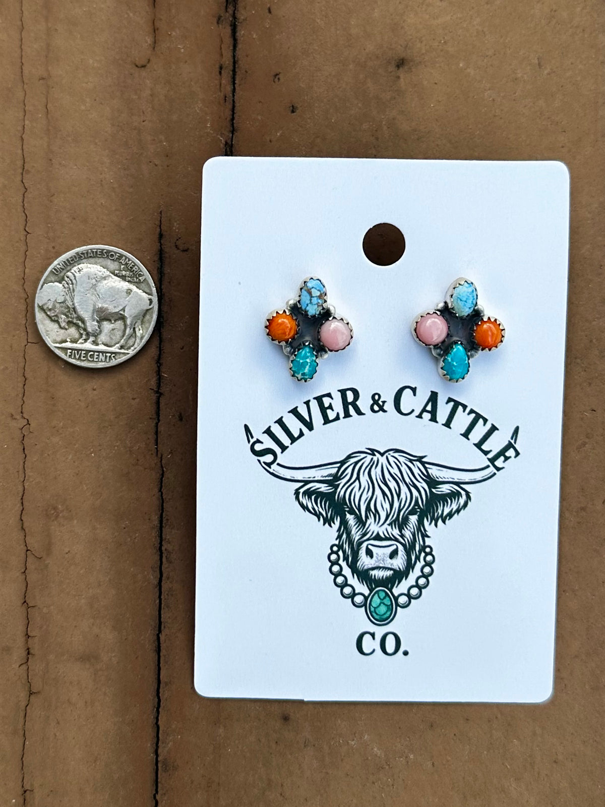 Multi stone earrings