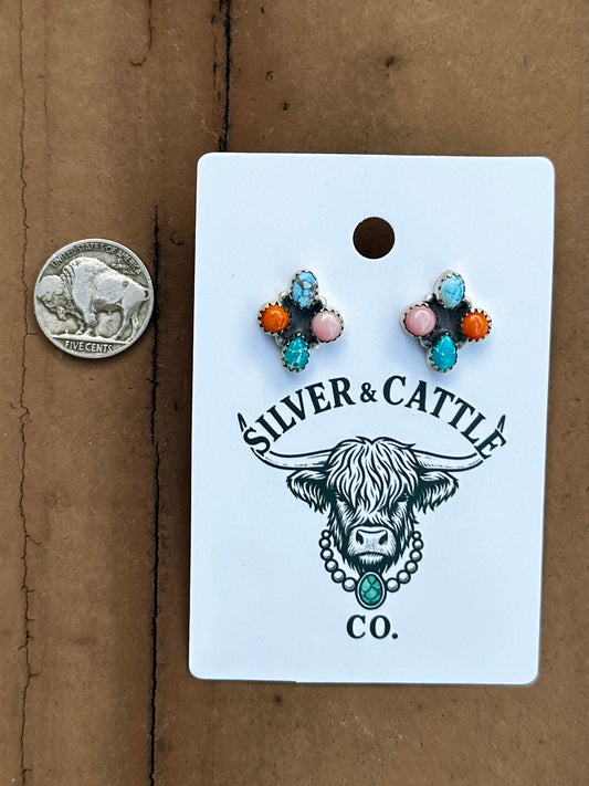 Multi stone earrings