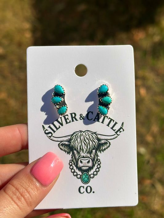 Kingman cluster earrings