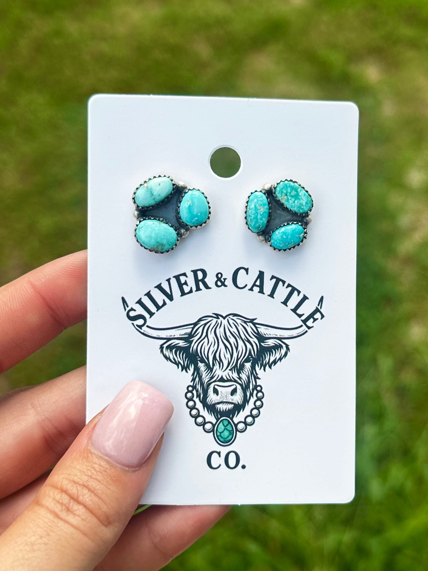 White water cluster earrings