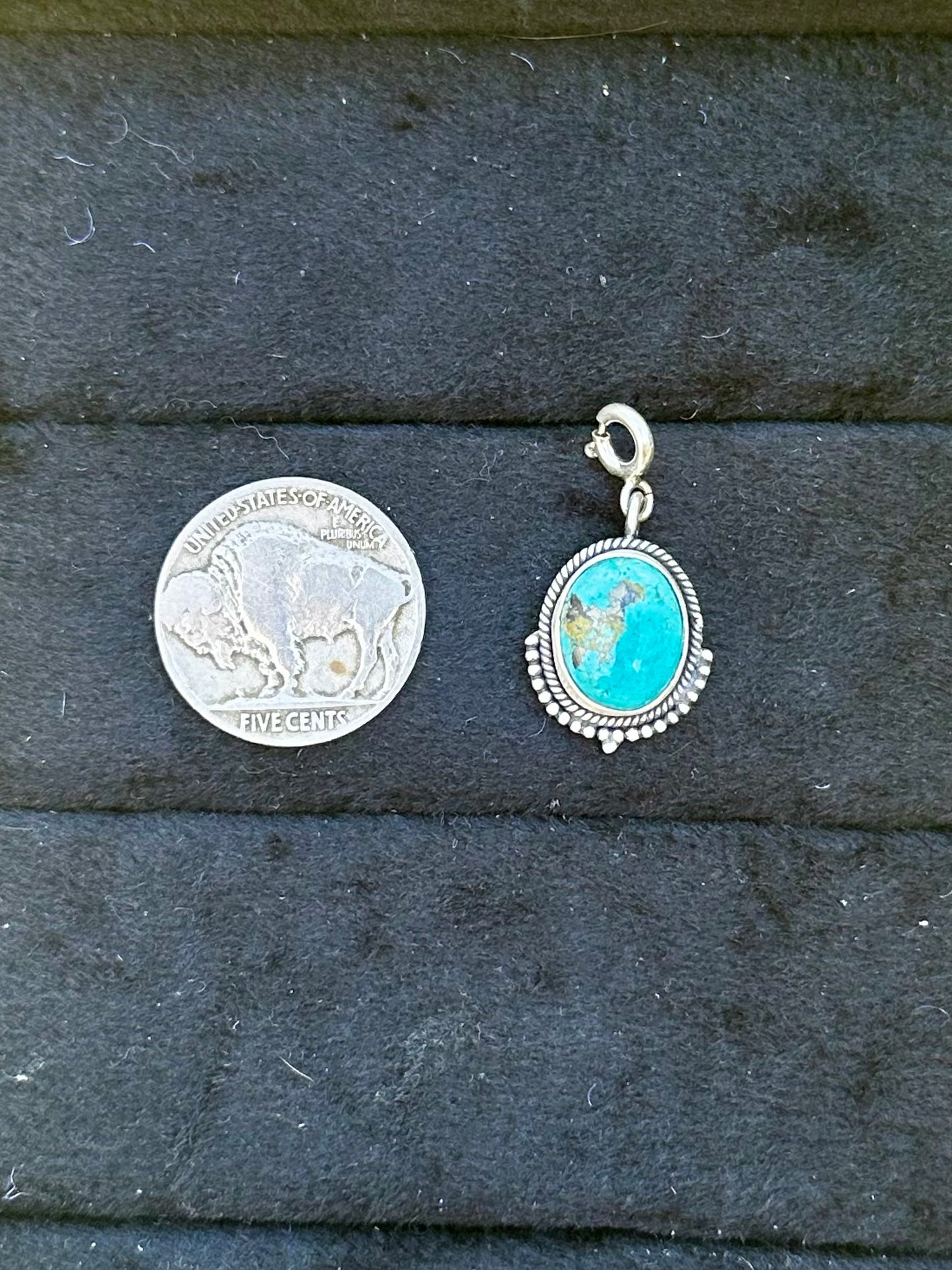 Tonopah turquoise charm