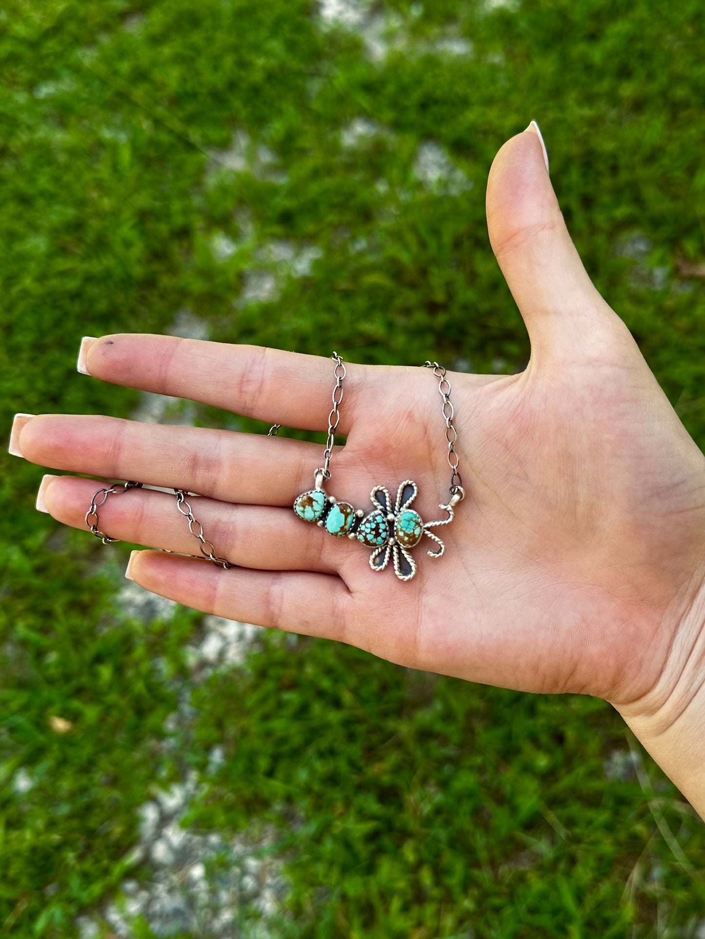 #8 turquoise dragonfly necklace