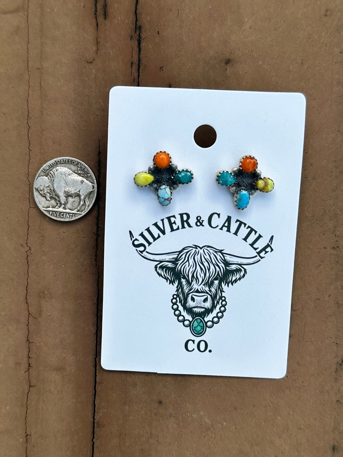 Multi stone earrings