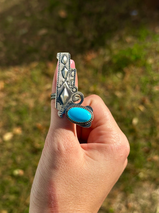 Adjustable pistol ring by Navajo artist Tim Yazzie