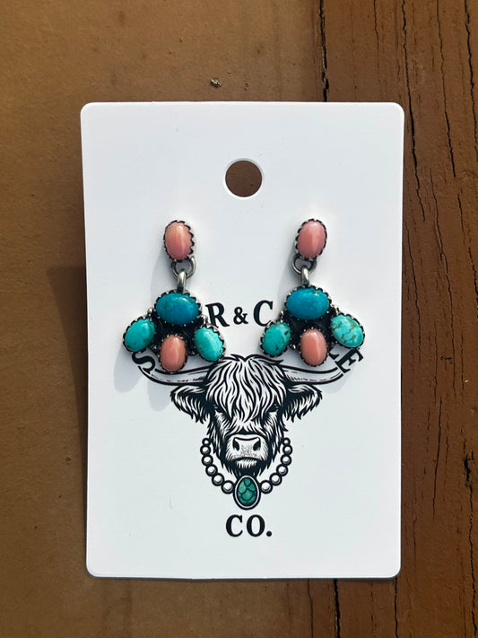 Multi stone earrings