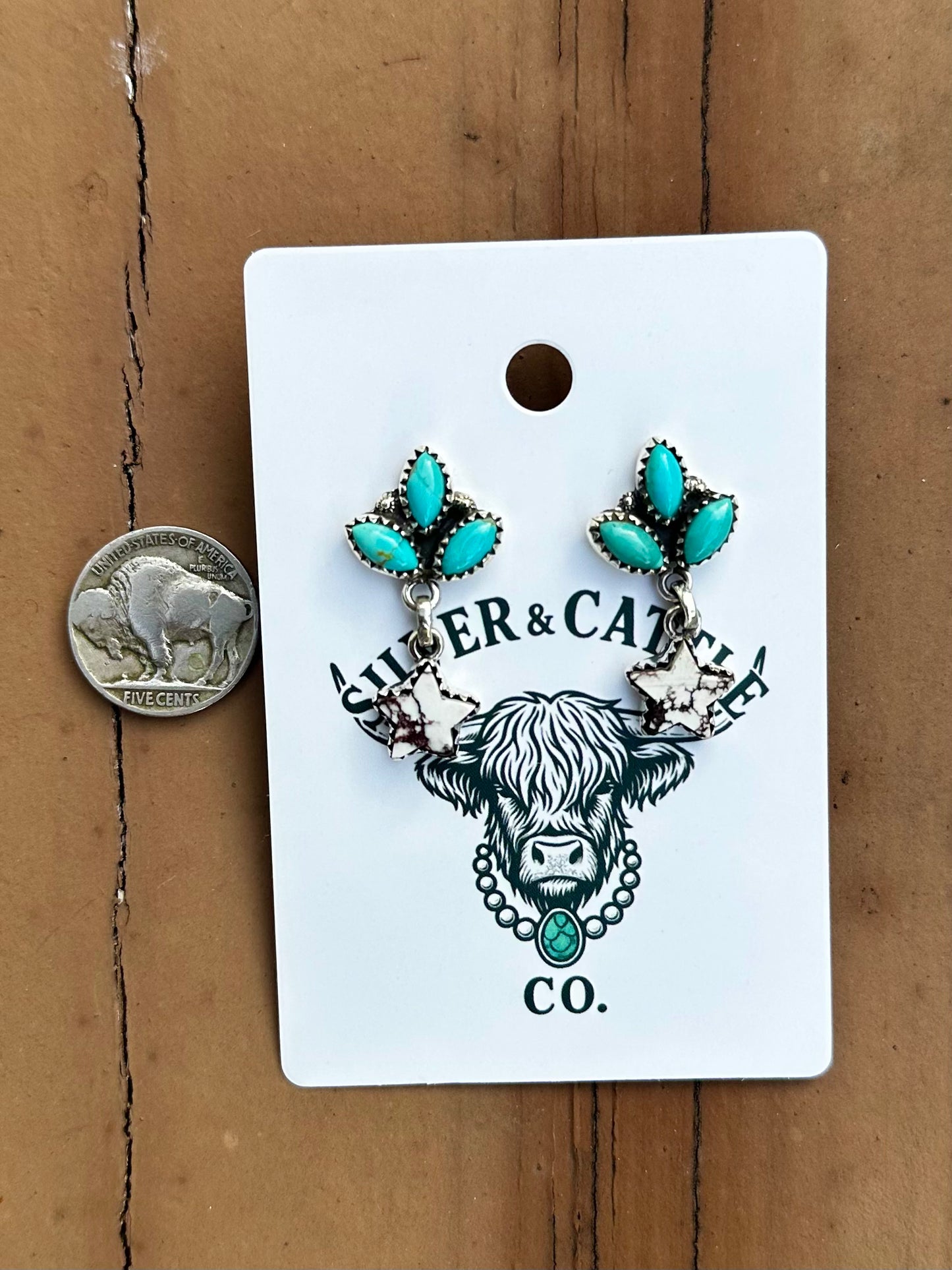 Kingman & wild horse star earrings
