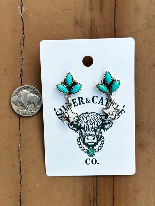 Kingman & wild horse star earrings