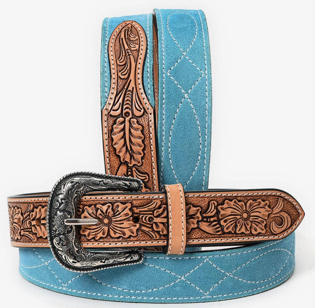 The Bonnie Bloom Suede Belt