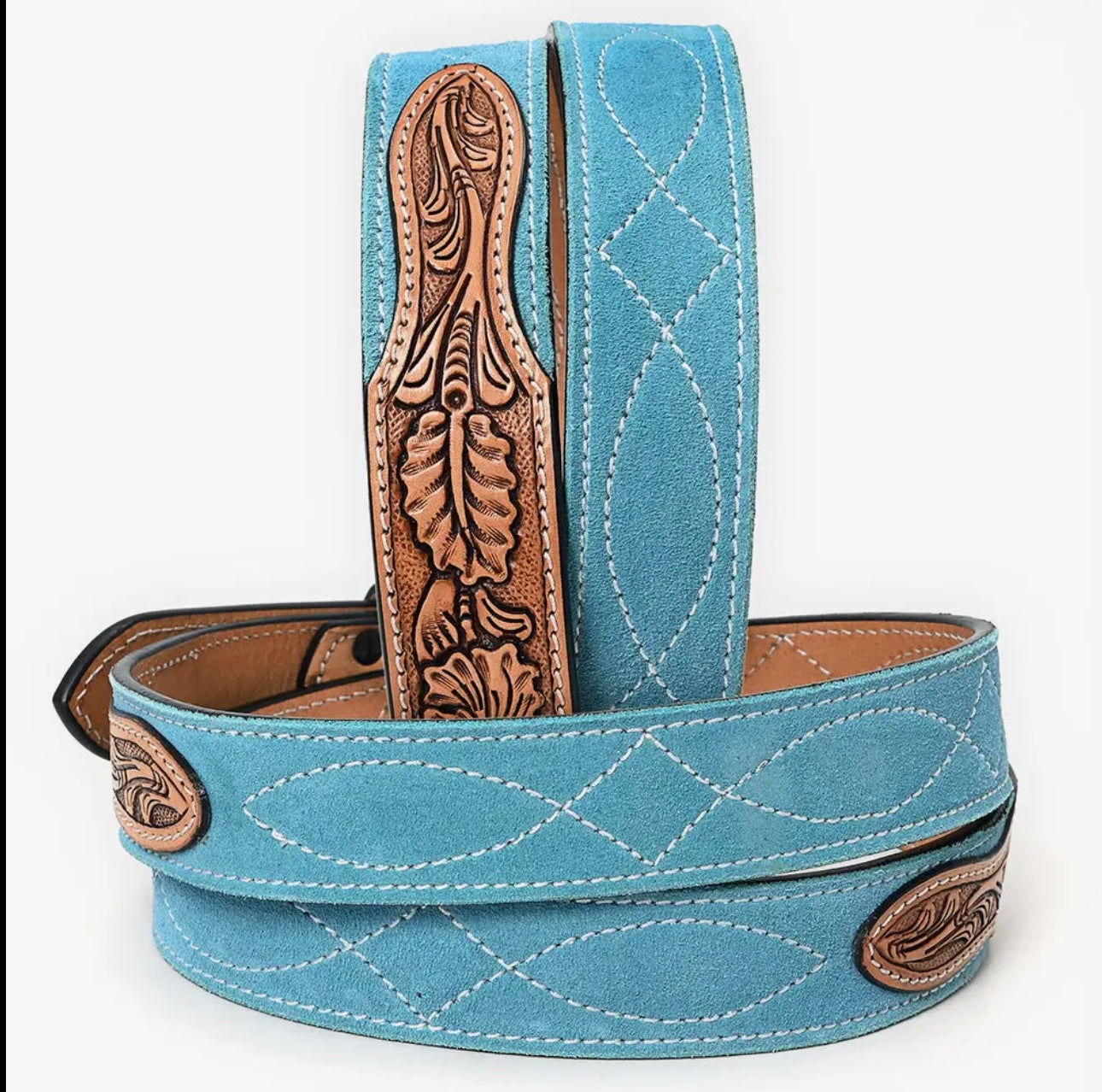 The Bonnie Bloom Suede Belt
