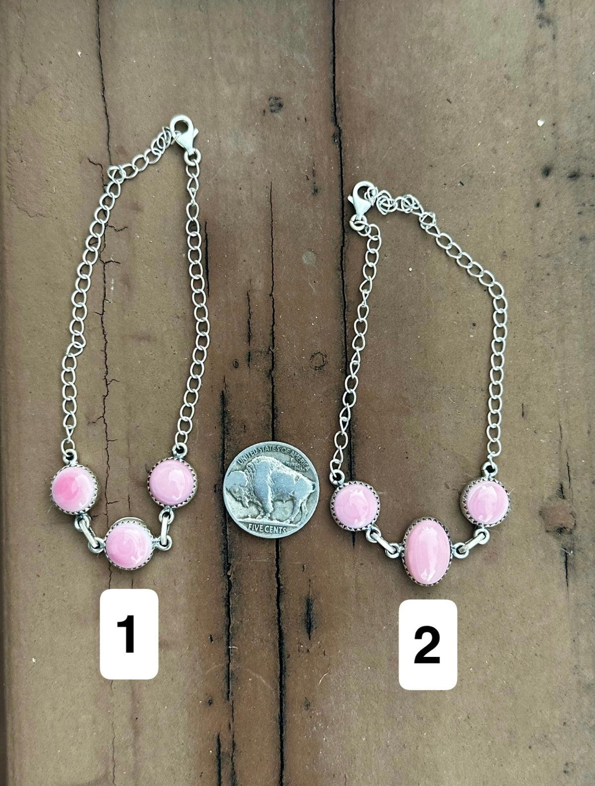 Pink conch bracelet